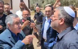 העימות בין איתמר בן גביר לראש עיריית רהט  (צילום: ללא קרדיט)
