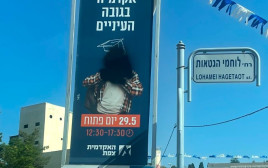 השחתת השלטים של המכללה האקדמית בצפת (צילום: המכללה האקדמית צפת)