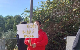 שלטים למען החטופים שנוצרו עלי ידי משתתפי עמותת אלאור (צילום: באדיבות "אלאור")