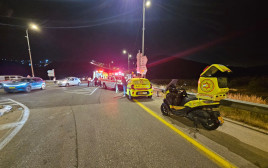 זירת פיגוע הירי בפדואל (צילום: דוברות מד"א)