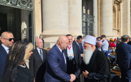 נשיא לבנון ג'וזף עאון ושייח העדה הדרוזית בישראל מופאק טריף (צילום: צילום מסך רשת X)