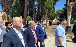 איתמר בן גביר וחברי מפלגתו בהר הבית ביום ירושלים (צילום: ללא)