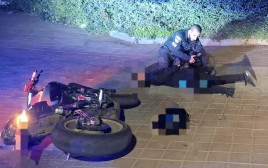 מטען רב עוצמה כביש החוף (צילום: דוברות משטרת ישראל)