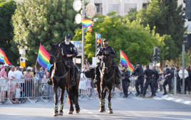 מצעד הגאווה בירושלים (צילום: דוברות המשטרה)