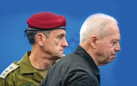 יואב גלנט, הרצי הלוי (צילום: יונתן זינדל, פלאש 90)