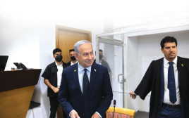 נתניהו בבית המשפט (צילום: מוטי מילרוד, פול)