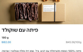 82 שקל לפיתה עם שוקולד (צילום: צילום מסך)