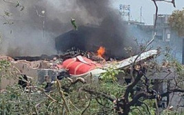 התרסקות מטוס בהודו (צילום: רשתות חברתיות, שימוש לפי סעיף 27 א')
