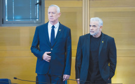 בני גנץ ויאיר לפיד (צילום: יונתן זינדל, פלאש 90)