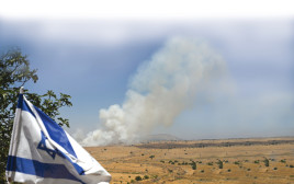עשר מיתמר ברמת הגולן בעקבות נפילת כתב"מ איראני (צילום: מיכאל גלעדי, פלאש 90)