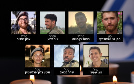 מתן ישינובסקי, רונאל בן משה, ניב רדיע, אלון דוידוב, רונן שפירו, שחר מנואב, מעיין ברוך פרלשטיין (צילום: דובר צהל)