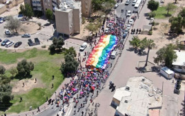 מצעד הגאווה במצפה רמון, ארכיון (צילום: משטרת ישראל)