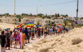 מצעד הגאווה במצפה רמון בשנים קודמות (צילום: שמעון בוקשטיין)