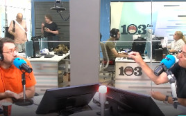 ברק סרי ויהודה שלזינגר (צילום: צילום מסך 103FM)