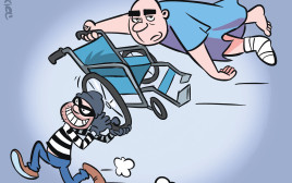 קופמן וכיסא הגלגלים (צילום: איור: איציק סמוכה)