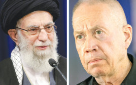 יואב גלנט, עלי חמינאי  (צילום: רויטרס,חיים גולדברג פלאש 90)