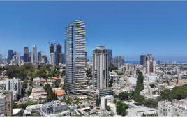 מגדל 38 קומות יוקם ברחוב ביאליק ברמת גן  (צילום: הדמיה: מילוסלבסקי אדריכלים)
