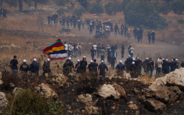דרוזים בשטח סוריה (צילום: אייל מרגולין, פלאש 90)
