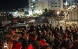 התקהלות אלימה בגבול סוריה (צילום: דובר צה"ל)