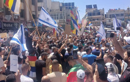 מחאות דרוזים בסוריה (צילום: רשתות ערביות)