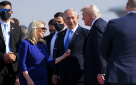 בנימין נתניהו, דונלד טראמפ (צילום: JACK GUEZ/AFP)