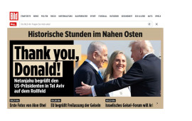 עמוד הבית של הבילד הגרמני (צילום: צילום מסך)