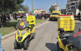 זירת רצח בטירה, ארכיון (צילום: תיעוד מבצעי מד"א)