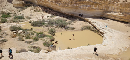 מטיילים בשמורת עין גדי (צילום: בעז שיזף)