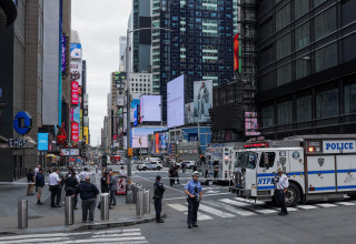 המשטרה בניו יורק חסמה את טיימס סקוור (צילום: רויטרס)