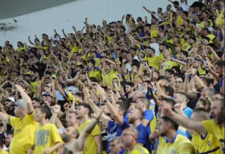 אוהדי מכבי תל אביב (צילום: אודי ציטיאט)