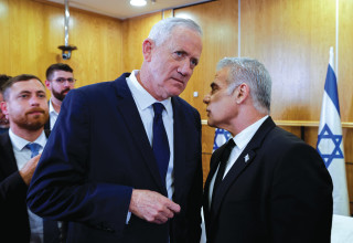 יאיר לפיד ובני גנץ (צילום: רויטרס)