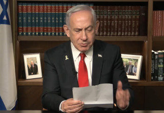 ראש הממשלה בנימין נתניהו, מתוך הסרטון נגד המפגינים (צילום:  עומר מירון, לע"מ. סאונד: יחזקאל קנדיל, לע"מ)