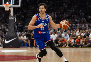 שחקן נבחרת סרביה ואסילייה מיציץ' (צילום: GettyImages, Srdjan Stevanovic)