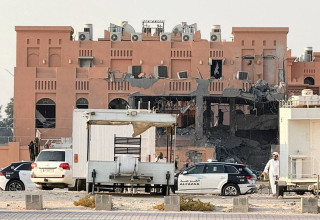 זירת ניסיון החיסול של בכירי חמאס בקטאר (צילום: רויטרס)