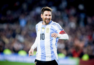 ליאו מסי במדי נבחרת ארגנטינה (צילום: SOPA Images)