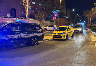 ניידת מד"א, ניידת משטרה, ירושלים (צילום: תיעוד מבצעי מד"א)