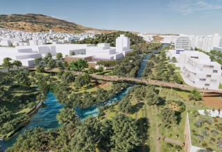 תוכנית הענק לאזור קריית שמונה  (צילום: קורין אדריכלים)