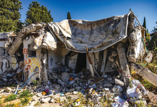 הרס בכפר עזה אחרי שבעה באוקטובר 2023 (צילום: חיים גולדברג, פלאש 90)