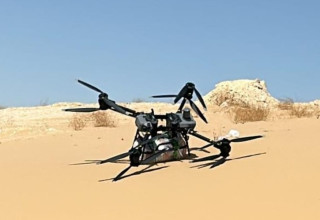 רחפן שנתפס לאחר ששוגר מגבול מצרים (צילום: מועצה אזורית רמת הנגב)