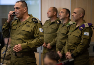 הרמטכ"ל אייל זמיר פונה אל חיילי צה"ל (צילום: דובר צהל)