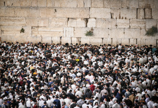סליחות בכותל (צילום: אריה לייב אברמס, פלאש 90)