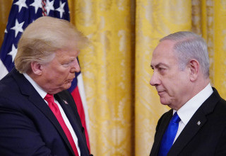 בנימין נתניהו, דונלד טראמפ (צילום: MANDEL NGAN/AFP via Getty Images)