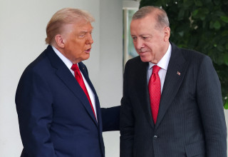 נשיא טורקיה רג'פ טאיפ ארדואן ודונלד טראמפ בבית הלבן (צילום: רויטרס)