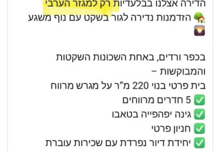 המודעה (צילום: צילום מסך)