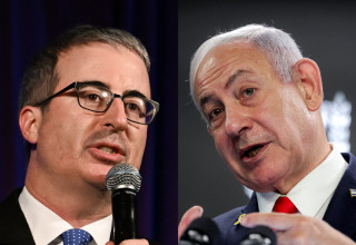 בנימין נתניהו, ג'ון אוליבר (צילום: gettyimages)