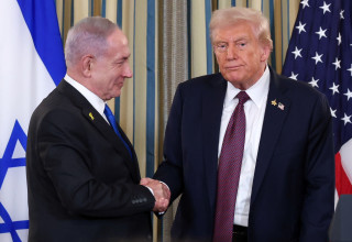 דונלד טראמפ, בנימין נתניהו (צילום: REUTERS/Jonathan Ernst)