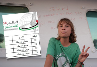 גרטה טונברג והמסמכים שנחשפו (צילום: רויטרס,משרד החוץ)