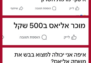 הביקוש לאליאס (צילום: צילום מסך)