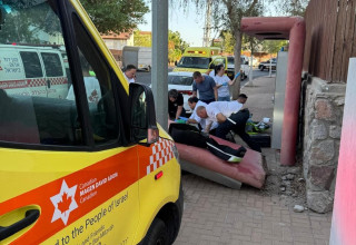 זירת הנפילה (צילום: תיעוד מבצעי מד"א)