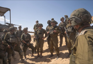 הרמטכ"ל, רא"ל אייל זמיר ברצועת עזה (צילום: דובר צהל)